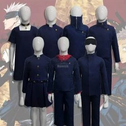 Kid Jujutsu Kaisen Uniform Cosplay Costume Fushiguro Megumi /Gojou Satoru/Itadori Yuuji/Kugisaki Nobara/Inumaki Toge/Nishimiya Momo/Zenin Maki