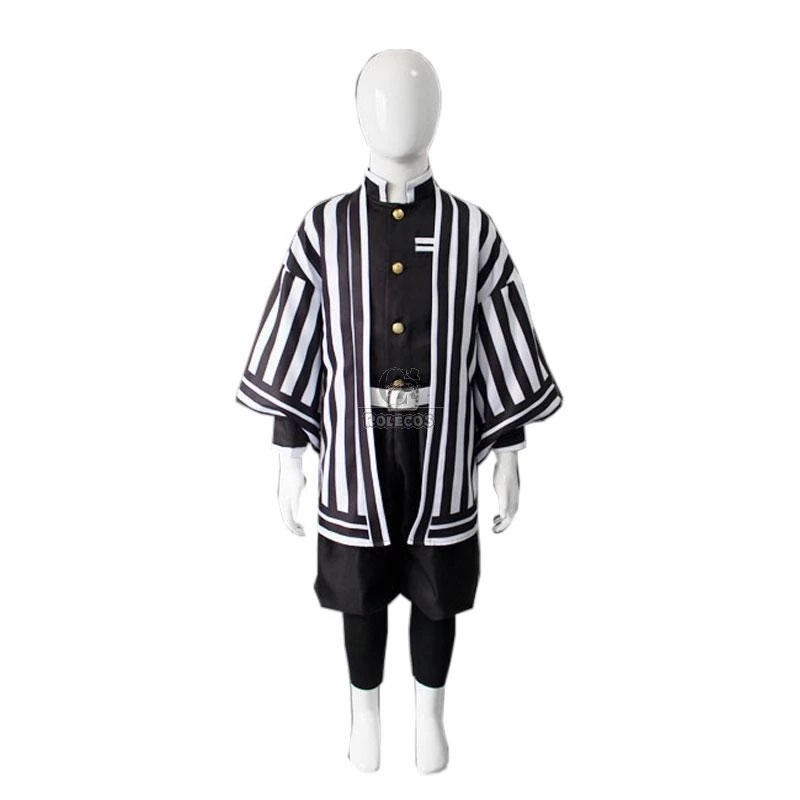 Kid Demon Slayer Iguro Obanai Uniform Cosplay Costume - Image 2