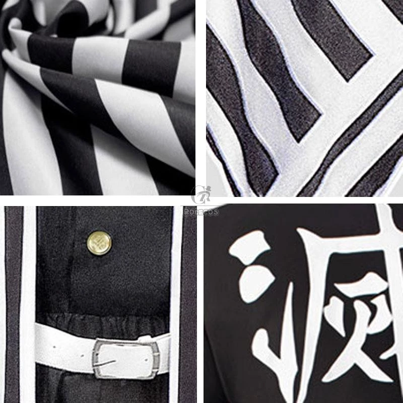 Kid Demon Slayer Iguro Obanai Uniform Cosplay Costume - Image 4