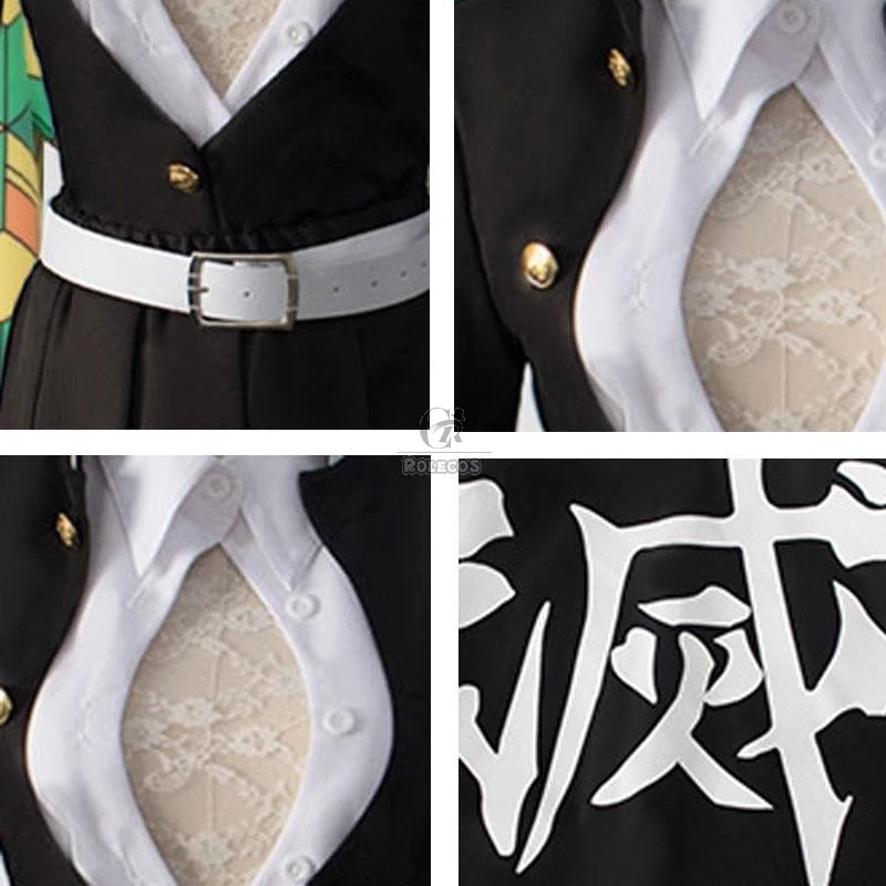 Kid Demon Slayer Kanroji Mitsuri Uniform Cosplay Costume - Image 5