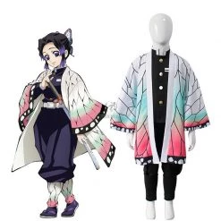 Kid Demon Slayer Kochou Shinobu kimono Cosplay Costume