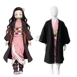 Kid Demon Slayer Nezuko Kamado kimono Cosplay Costume