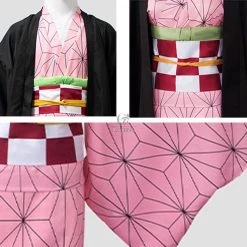 Kid Demon Slayer Nezuko Kamado kimono Cosplay Costume -Anime Costumes store online kid demon slayer nezuko kamado kimono cosplay costume 5