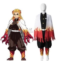 Kid Demon Slayer Rengoku Kyoujurou Uniform Cosplay Costume