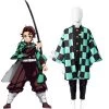 Kid Demon Slayer Tanjirou Kamado kimono Cosplay Costume