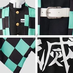 Kid Demon Slayer Tanjirou Kamado kimono Cosplay Costume -Anime Costumes store online kid demon slayer tanjirou kamado kimono cosplay costume 6