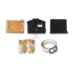 Kid Demon Slayer Zenitsu Agatsuma kimono Cosplay Costume -Anime Costumes store online kid demon slayer zenitsu agatsuma kimono cosplay costume 5