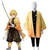 Kid Demon Slayer Zenitsu Agatsuma kimono Cosplay Costume