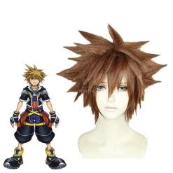 Kingdom Hearts Sora 3th Ver Short Brown Cosplay Costume