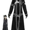 Sword Art Online Kirito Black Suit Cosplay Costumes For Men