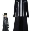 Sword Art Online Kirigaya Kazuto Black Uniform Cosplay Costume