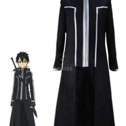 Sword Art Online Kirigaya Kazuto Black Uniform Cosplay Costume