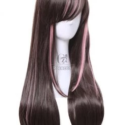 65cm Long Kizuna AI Cosplay Wigs Black and Pink Woman Wigs -Anime Costumes store online kizuna ai 4
