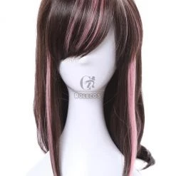 65cm Long Kizuna AI Cosplay Wigs Black and Pink Woman Wigs -Anime Costumes store online kizuna ai 6