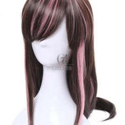 65cm Long Kizuna AI Cosplay Wigs Black and Pink Woman Wigs -Anime Costumes store online kizuna ai 7