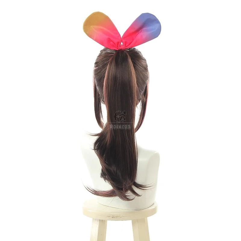 Kizuna AI Cosplay Wigs Brown Mixed Pink Cosplay Wigs 4 Kizuna AI Cosplay Wigs Brown Mixed Pink Cosplay Wigs - Image 4