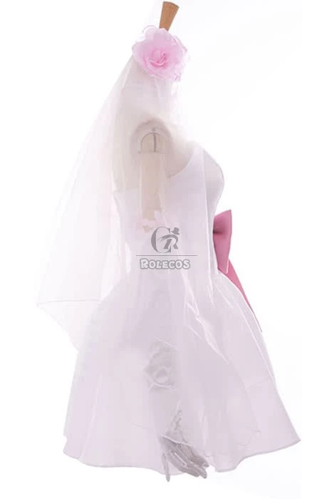 Love Live! Nico Yazawa Anime Cosplay Costumes White Little Formal Dress Bridesmaid Dresses 3 Love Live! Nico Yazawa Anime Cosplay Costumes White Little Formal Dress Bridesmaid Dresses - Image 3