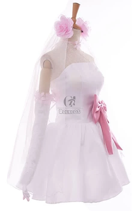 Love Live! Nico Yazawa Anime Cosplay Costumes White Little Formal Dress Bridesmaid Dresses 2 Love Live! Nico Yazawa Anime Cosplay Costumes White Little Formal Dress Bridesmaid Dresses - Image 2