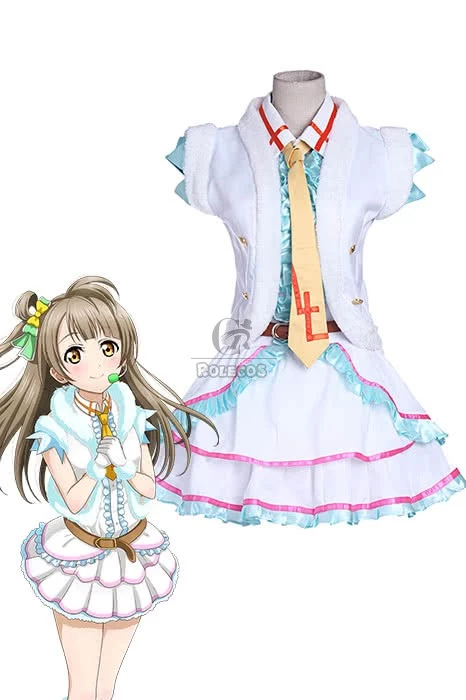 Love Live! Kotori Minami Snow Halation Cosplay Costume White Dress 1 Love Live! Kotori Minami Snow Halation Cosplay Costume White Dress
