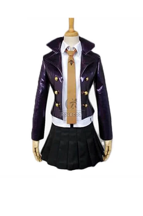 Danganronpa Kyouko Kirigiri Deep Purple Short Dress Cosplay suits 2 Danganronpa Kyouko Kirigiri Deep Purple Short Dress Cosplay suits - Image 2