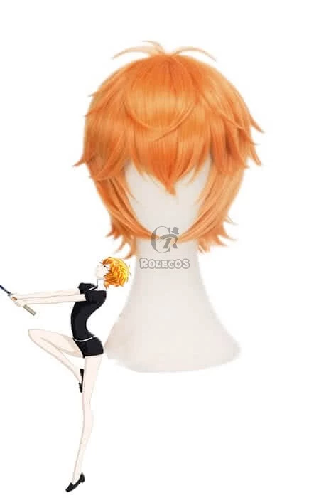 Land of the Lustrous Houseki no Kuni Zircon Short Orange Cosplay Wigs 1 Land of the Lustrous Houseki no Kuni Zircon Short Orange Cosplay Wigs