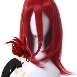 Houseki no Kuni Cinnabar Cosplay Wigs Anime Land of the Lustrous Long Red Costume Wigs