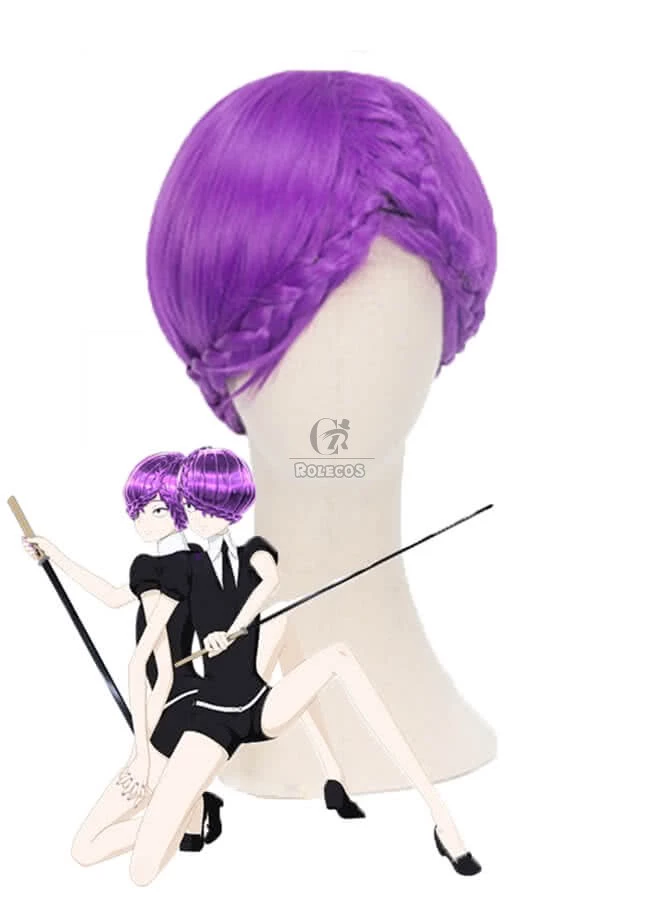 Land of the Lustrous Houseki no Kuni Amethyst Short Purple Cosplay Wigs