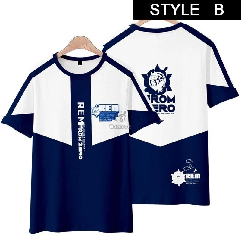 Life In A Different World From Zero Rem T-shirt Cosplay Costume - Image 3