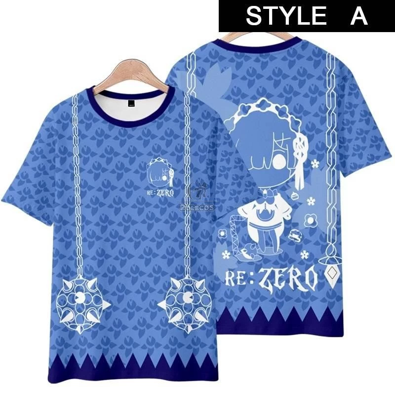 Life In A Different World From Zero Rem T-shirt Cosplay Costume - Image 2