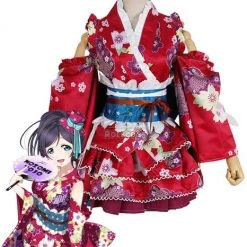 Love Live Bathrobe Awakening Nozomi Tojo Red Cosplay Costume Special