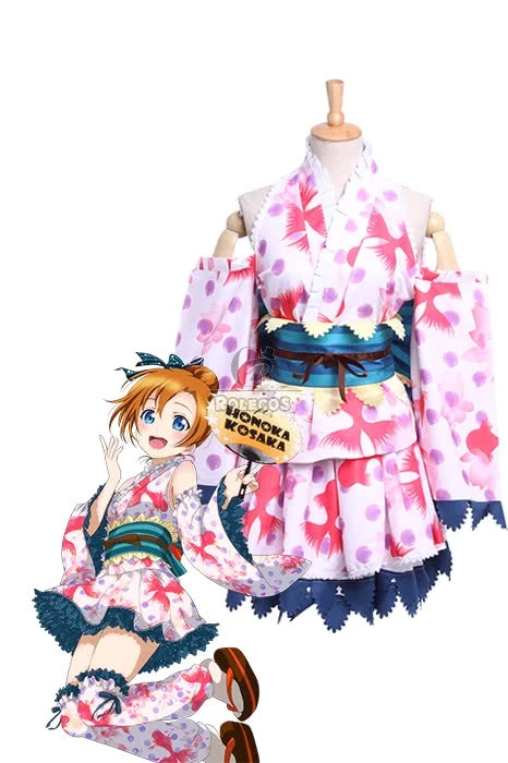 Love Live! Honoka Kousaka Kimono Cosplay Costume 1 Love Live! Honoka Kousaka Kimono Cosplay Costume