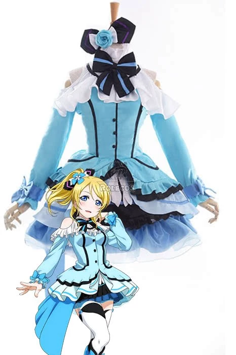 Love Live! Kira-Kira Sensation Eli Ayase Anime Cosplay Costumes Stage Dresses 1 Love Live! Kira-Kira Sensation Eli Ayase Anime Cosplay Costumes Stage Dresses