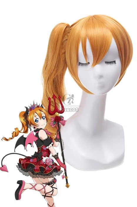 Love Live! Little Devil Awaken Honoka Kōsaka Anime Cosplay Wigs ML221 1 Love Live! Little Devil Awaken Honoka Kōsaka Anime Cosplay Wigs ML221