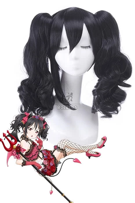 Love Live! Little Devil Awaken Nico Yazawa Anime Cosplay Wigs ML220 1 Love Live! Little Devil Awaken Nico Yazawa Anime Cosplay Wigs ML220