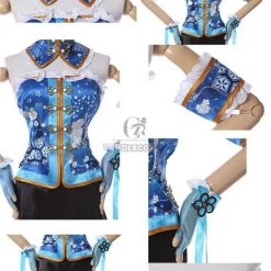 Love Live Ayase Eli Blue Beautiful Anime Cosplay Costumes -Anime Costumes store online love live ayase eli blue cosplay costumes2