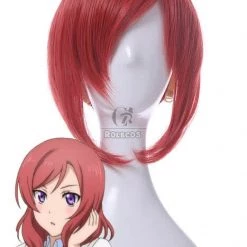 Love Live! Maki Nishikino Orange Short Cosplay Wigs