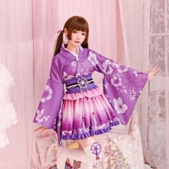 Love Live Nozomi Tojo Kimono Anime Cosplay Costumes -Anime Costumes store online love live nozomi tojo kimono anime cosplay costumes 2