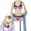 Love Live Sunshine Angel Aqours Unawaken Mari Ohara Purple Swimsuit Anime Cosplay Costumes