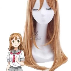 Love Live!Sunshine!! Kunikida Hanamaru Anime Cosplay Wigs Medium Long Blond Hair