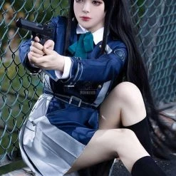 Lycoris Recoil Takina Inoue Black Straight Cosplay Wigs -Anime Costumes store online lycoris recoil takina inoue cosplay costume6 1