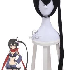 Magical Girl Raising Project Kano Sazanami Long Synthetic Black Cosplay Wigs