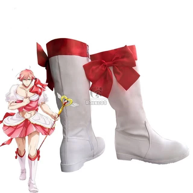 Magical Girl Ore Saki Uno for Women Men White Cosplay Boots 1 Magical Girl Ore Saki Uno for Women Men White Cosplay Boots