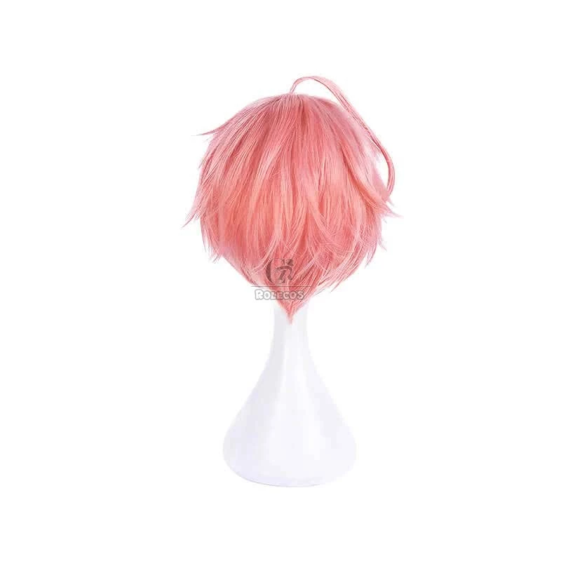 Magical Girl Ore Saki Uno Pink Short Synthetic Cosplay Wig - Image 2