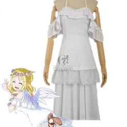 Love Live Sunshine Angel Aqours Unawaken Mari Ohara White Dress Anime Cosplay Costumes