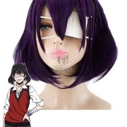 Kakegurui Midari Ikishima Short Purple Mixed Black Anime Cosplay Woman Wigs
