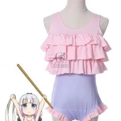 Miss Kobayashi's Dragon Maid Kanna Kobayashi Cosplay Swimming Suit
