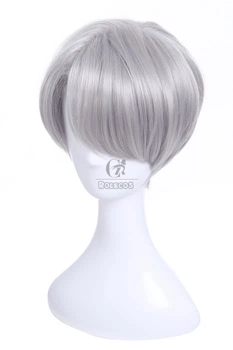 Yuri on Ice Victor Nikiforov Cosplay Wigs Men Short Light Gray Wigs 3 Yuri on Ice Victor Nikiforov Cosplay Wigs Men Short Light Gray Wigs - Image 3