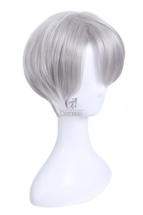 Yuri on Ice Victor Nikiforov Cosplay Wigs Men Short Light Gray Wigs 2 Yuri on Ice Victor Nikiforov Cosplay Wigs Men Short Light Gray Wigs - Image 2