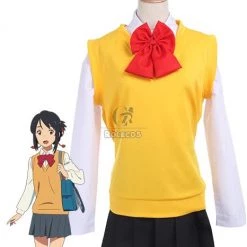 Movie Your Name Mitsuha Miyamizu Long Sleeves Cosplay Costumes