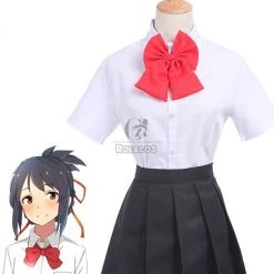 Movie Your Name Mitsuha Miyamizu School Uniforms Cosplay Costumes